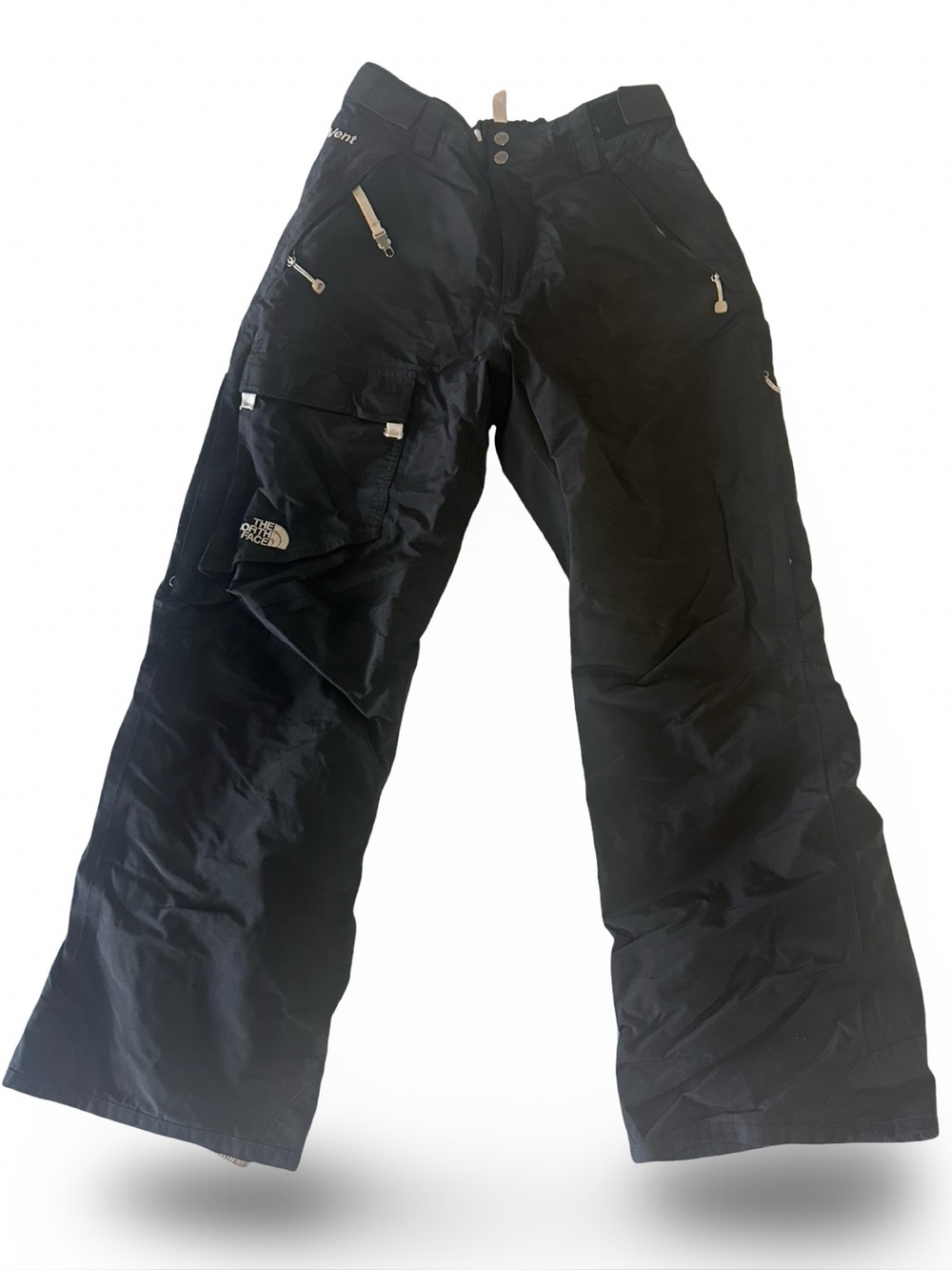 The North Face HyVent Black Ski Snowboard Pants Waterproof Insulated - Size Medi